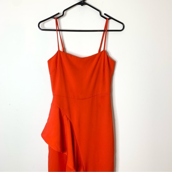Lovers and Friends Revolve Cleo Midi Dress Bright Red Ruffles Size XS - Picture 6 of 14